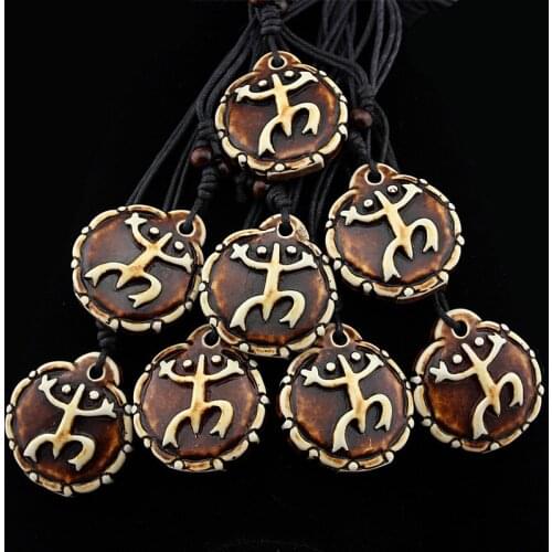Wholesale Lot 12pcs Tribal Men womens Coqui Taino Sun Frog Pendants Necklaces Wax Cord necklace jewelry MN605