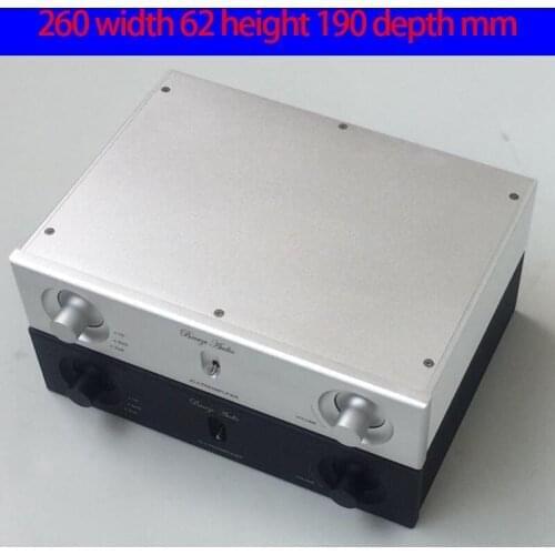 KYYSLB 260*62*190mm 2606A JC2 Preamp Amplifier Chassis Box House DIY with Switch Knob Tailstock Feet Amplifier Case Shell