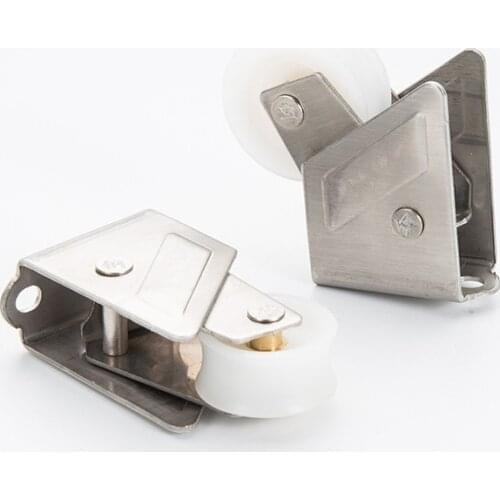 Type2000/2001 Aluminum Alloy Sliding Door And Window Rollers Pulley Wide Rail Copper Core White Nylon Wheel Hardware Accessories