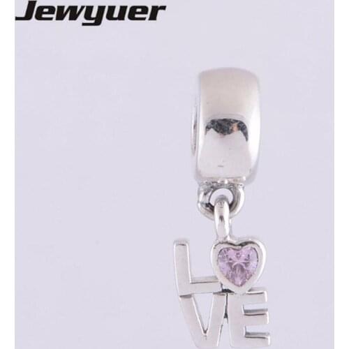 Silver love heart Charms 925 Sterling Silver Charm fit beads Bracelets necklaces DIY gift to lover fine Memnon Jewelry DA064