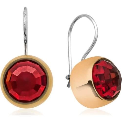 Silverlina Silver Authentic Ruby Earrings