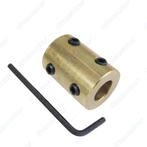 30% off for 10pcs) Brass Rigid coupling Motor shaft OD14mm 16mm L22mm with Tighten screws Inner bore diameter 4mm 6mm 7mm 8mm