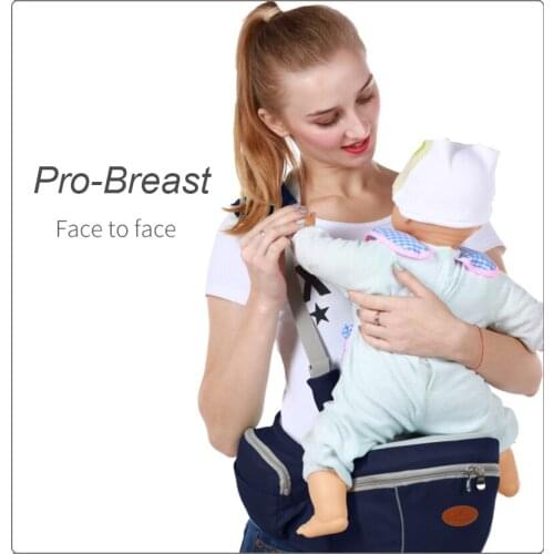 Multifunctional Baby Waist Stool Kangaroo Chest-fitting Horizontal Hug Style One Shoulder Stool Breathable Baby Carrier