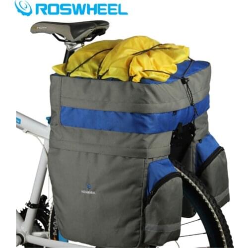 ROSWHEEL 60L Waterproof MTB Mountain Bike Rack Bag 3 in 1 Multifunction Road Bicycle Pannier Rear Seat Trunk Bag 14590