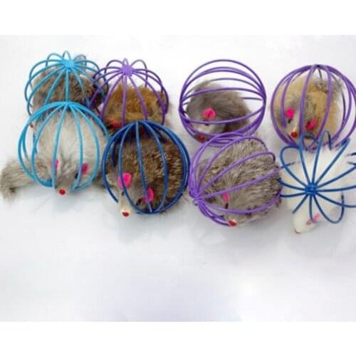 1pcs Funny Cat Toy Hollow Ball Feather Mouse Toys Mouse Soft Cute Plush Toys for Cat Pet Cat Training Toy Sent By Random Color