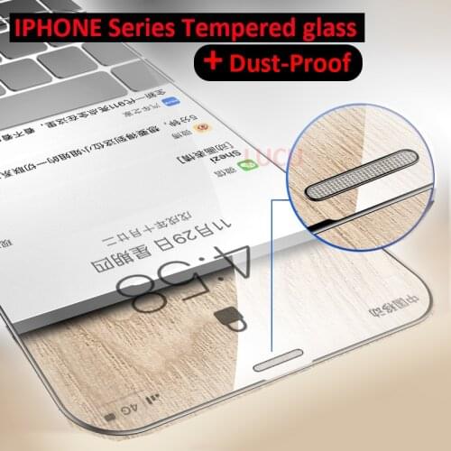 3D full Cover Tempered Glass For iphone X XS MAX XR Screen Protector iphone 6 6S 7 8 Plus Dustproof metal mesh Protective film