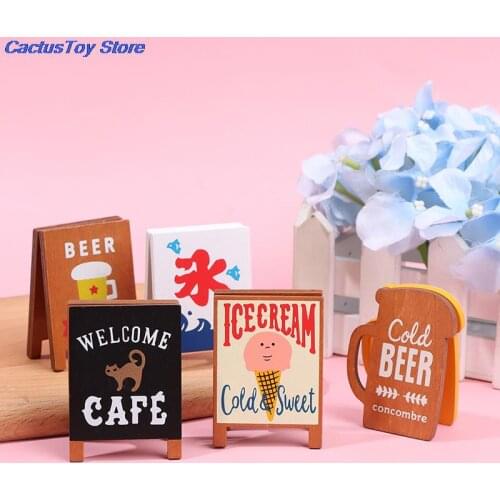 1:12 4.2*6cm Miniature Coffee Shop Decorative Notice Board Dollhouse Furniture Toys