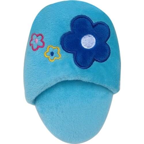 1pc Slipper Shape Dog Toy Realistic Flower Butterfly Decor Funny Puppy Squeaky Toys Plush Dog Toys cosas para perros