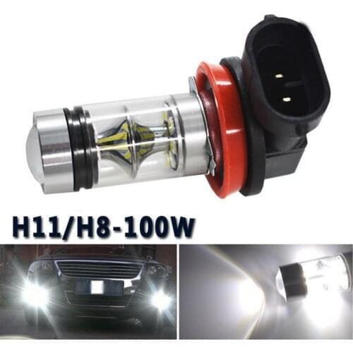 100W Fog Light Car Auto H11 H8 Front Fog Driving Light Bulb 6000K Car Lights Accessories 1pc High Power Car Headlight Bulbs