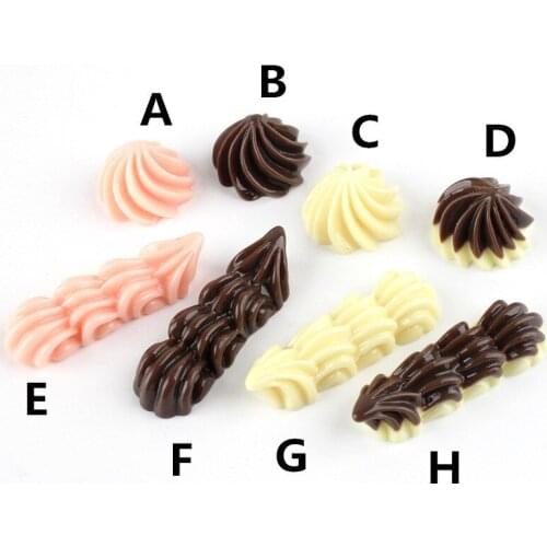 Free Shipping 10pcs 3D Food Cream Resin Cabochons ornament Accessories Embellishments Scrapbooking Garment Charm Patch Sticker