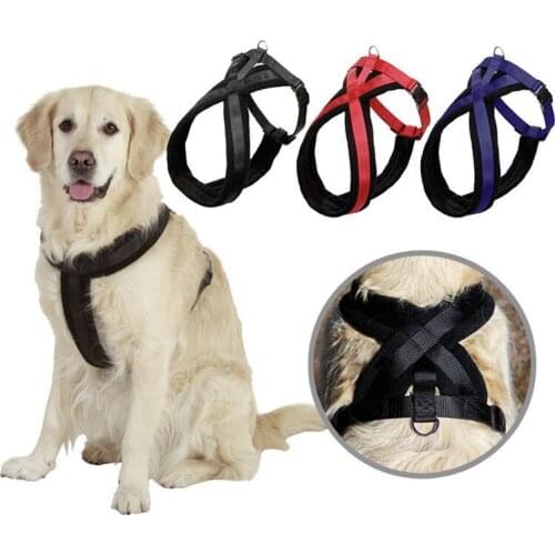 Que170pcs/Lot Free shippig Large Dog Harness Vest New Arrival Pet Products Comfortable Thick Nylon Professional Dog Chest Straps