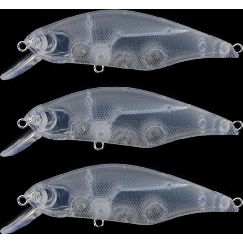 Minnow Fishing Lure Blanks 10pcs/lot 9cm 9.5g Unpainted Minnow Lure Bodies Plastic Clear DIY Hard Lure Artificial Bait
