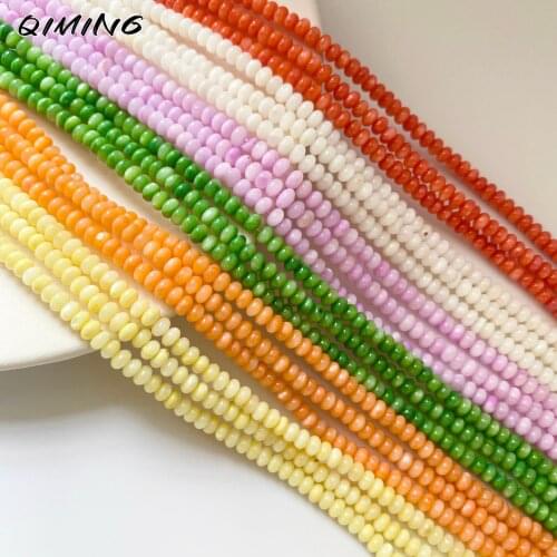 3.5X5mm Natural Shell Beads Dyed Shell pearl beads Spacer Loose Beads DIY Jewelry Bracelets Necklace