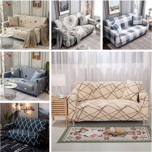 34 designs Geometry Plaid Stretch L shape Sofa covers for Living room Spandex Couch Chair protector 1/2/3/4 seats slipcover