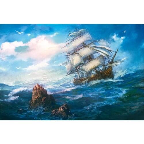 Angry sea battle The wooden puzzle 1000 pieces ersion wood jigsaw puzzle white card adult childrens educational toys