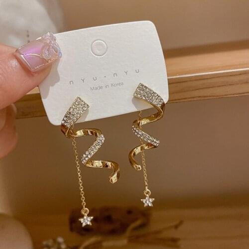 High sense bow earrings tassel long earrings Korean temperament earrings 2021 trendy earrings trendy fashion stud earrings