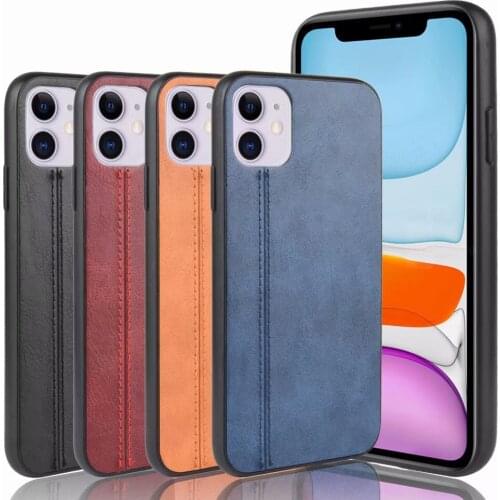 For iPhone 7 8 Plus XR XS MAX Case Hard PC PU Leather Hard Plastic Phone Case For iPhone 11 Pro Max Case Back Cover