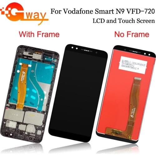 For Vodafone Smart N9 VFD-720 VFD 720 VFD720 LCD Display+Touch Screen Digitizer Assembly Phone Replacement With Frame