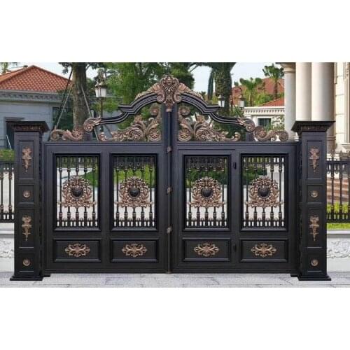 2021 Hotsale Aluminium Driveway Swing & Sliding Gates Price By Sq.m Shipping Extra Hc-Ag65