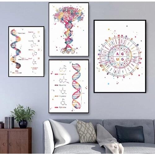 Chromosome Duplication Mitochondria Biology Cell Nordic Poster Wall Art Canvas Painting Wall Pictures For Living Room Chemistry