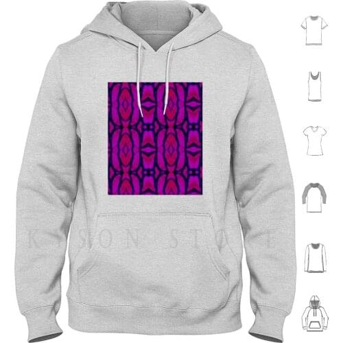 Temple Magenta Hoodie Long Sleeve Purple Magenta Totem Abstract Party Sacred Geometry