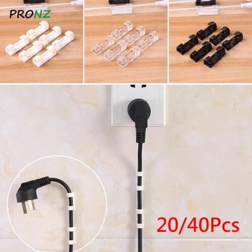 Cable Organizer Clip Cable Self-Stick Fixer Management Desktop ABS Wire Manager Cord Holder USB Charging Data Line Bobbin Winder