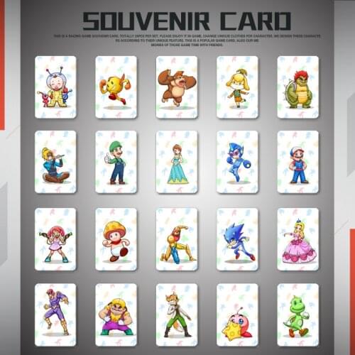 20pcs NFC Tag Cards for Switch and Wii U--Mario Kart 8 Deluxe NTAG215 Chip Cards