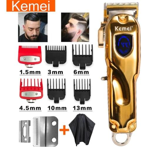 Rechargeable Hair Clipper Professional Trimmer LCD Display 0mm Baldheaded Beard Trimmers Mens Electric Hair Cutting Machine 3