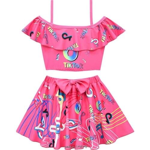 Kids Baby Girls Cartoon Bikini Set 2PCS Swimsuit Swimwear Tulle Backless Bathing Suit Costume Beachwear
