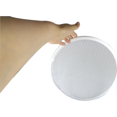 Large Size 18/20 Inch Pizza Pan Aluminum Thicken Non-stick Net Round Pizza Mesh Pan Baking Tray Kitchen Tool Bakeware