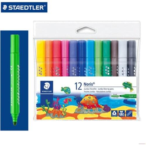 STAEDTLER 328-B WP12 12 color 3.0mm Art Markers Pens set Triangular thick bar Water-soluble Office & School Supplies