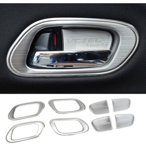 Car interior Door Handle Bowl Cover Patch trim For Honda Vezel 2015 2016 2017 2018 2019 2020 carstyling accessories