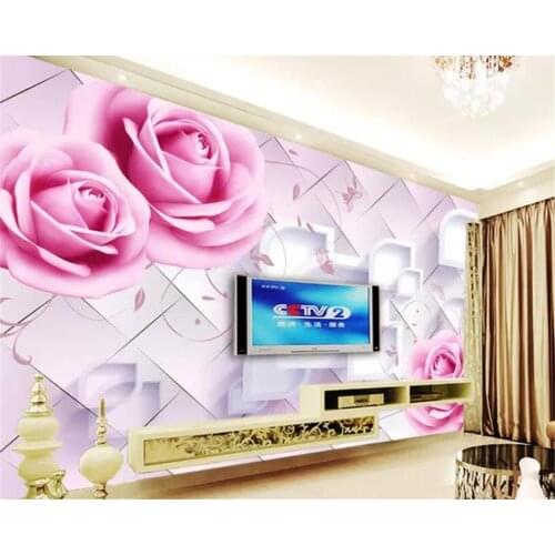 Beibehang Custom 3D Mural Wallpaper European Style rose Flower vine Wall Painting Living Room TV Background 3d Wallpaper behang