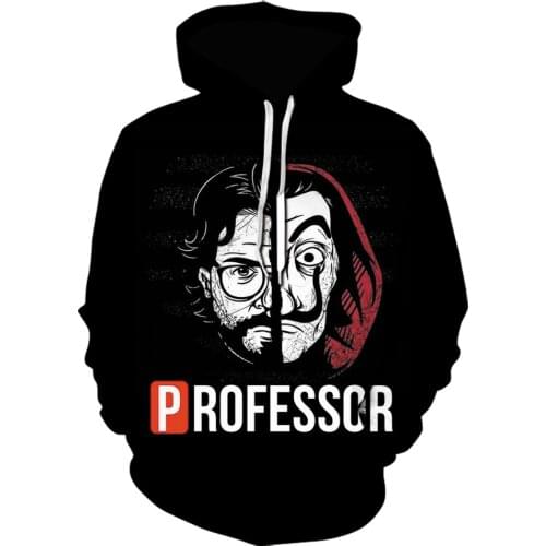2021 New Brand 3D print Hoodies and Sweatshirts TV Series La Casa De Papel Money Heist House of Paper Men/Women Fashion Clothing
