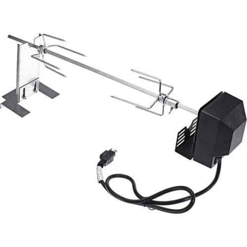 New Stainless Steel BBQ Grill Roaster Rod Camping Charcoal Barbecue Grill Rack Kits Rotisserie Parts BBQ Accessories