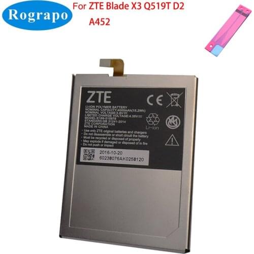 Original 4000mAh E169-515978 E169 515978 Battery For ZTE Blade X3 Q519T D2 A452 Mobile Phone