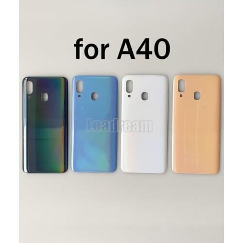 Original Battery Back Cover Rear Door for Samsung Galaxy A40 Back Housing Glass Cover With Camera Lens