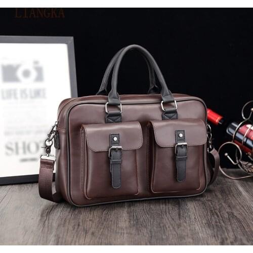 2021 New Mens Business Briefcase Fashion Shoulder Bag Men Large Capacity Messenger Bag Boy Casual Tote Computer Handbags