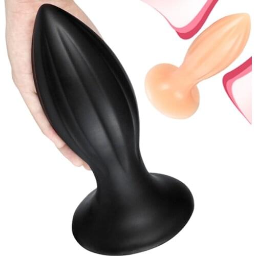 Silicone Pointed Cone Big Anal Plug Dildo Butt Plug Anal Dilator Prostate Massage G-Spot Stimulator Couple Masturbation Sex Toys