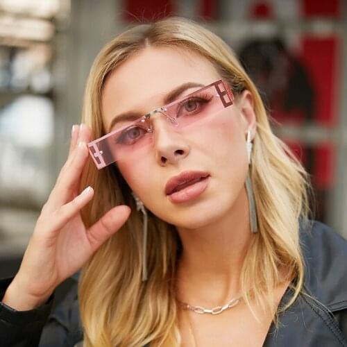 Fashion Square Sunglasses 2021 New Women Small Sun Glasses Shades Luxury Brand Metal Sunglass UV400 Personalized Driver Goggles