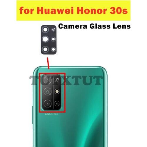 2PCS for Huawei Honor 30s Back Camera Glass Lens Main Rear Camera Lens with Glue for Huawei Honor 30s Repair Spare Parts