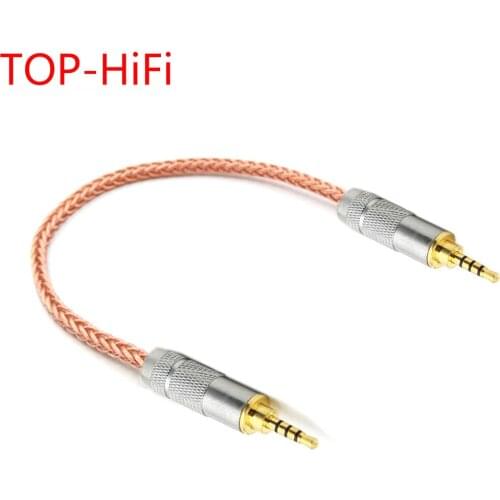 TOP-HiFi 7N Single Crystal Copper 2.5mm TRRS Balanced Male to 2.5mm TRRS Balanced Male Audio Adapter Cable 2.5mm to 2.5mm