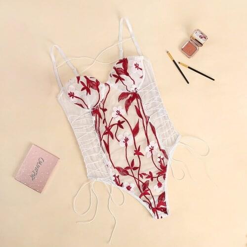 TOPMELON Women's Lace Bodysuit