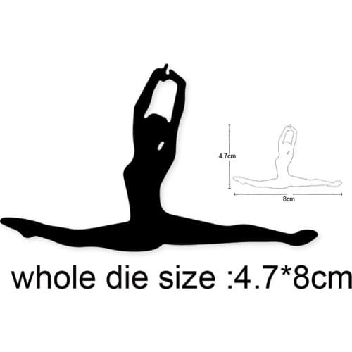 Girl Woman Yoga Dance Metal Cutting Dies Stencils for DIY Scrapbooking/photo album Decor Embossing Paper Cards Making Craft dies