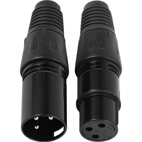 20Pcs 3Pin Xlr Male To Female Microphone Extension Cable Microphone Cables Plug Audio Socket Mic Audio Connector Adapter