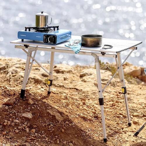 High Strength Aluminum Alloy Portable Ultralight Folding Camping Table Foldable Outdoor Dinner Desk For Family Party Picnic BBQ