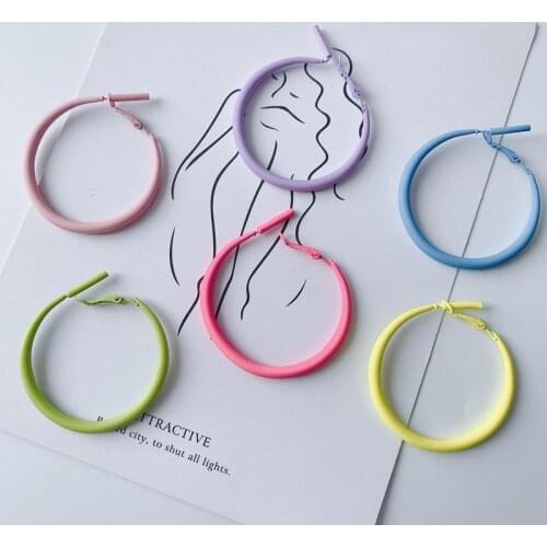 DIY jewelry accessories wholesale alloy paint color geometric round fashion pendant earring earring accessories