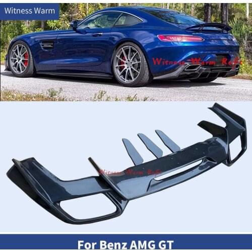 FRP/Carbon fiber rear lip rear diffuser for Benz AMG GT 2015-2018 carbon fiber rear bumper chin lower spoiler body kit