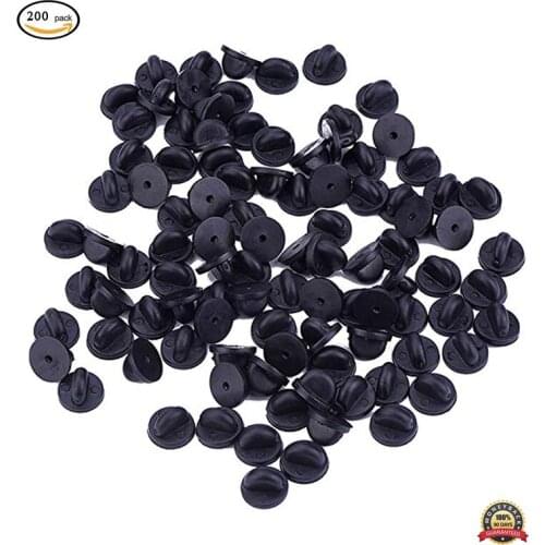 PVC Rubber Pin Backs PVC Rubber Pin Keepers Black Pin Back Replacement for Craft Making pin Brooch base Jewelry Accessories