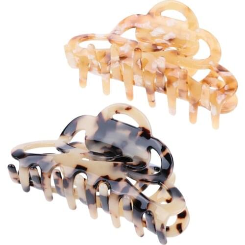 MagiDeal 2Pcs Women Hair Claw Clamps Clip Grip Styling Tool Hair Accessories
